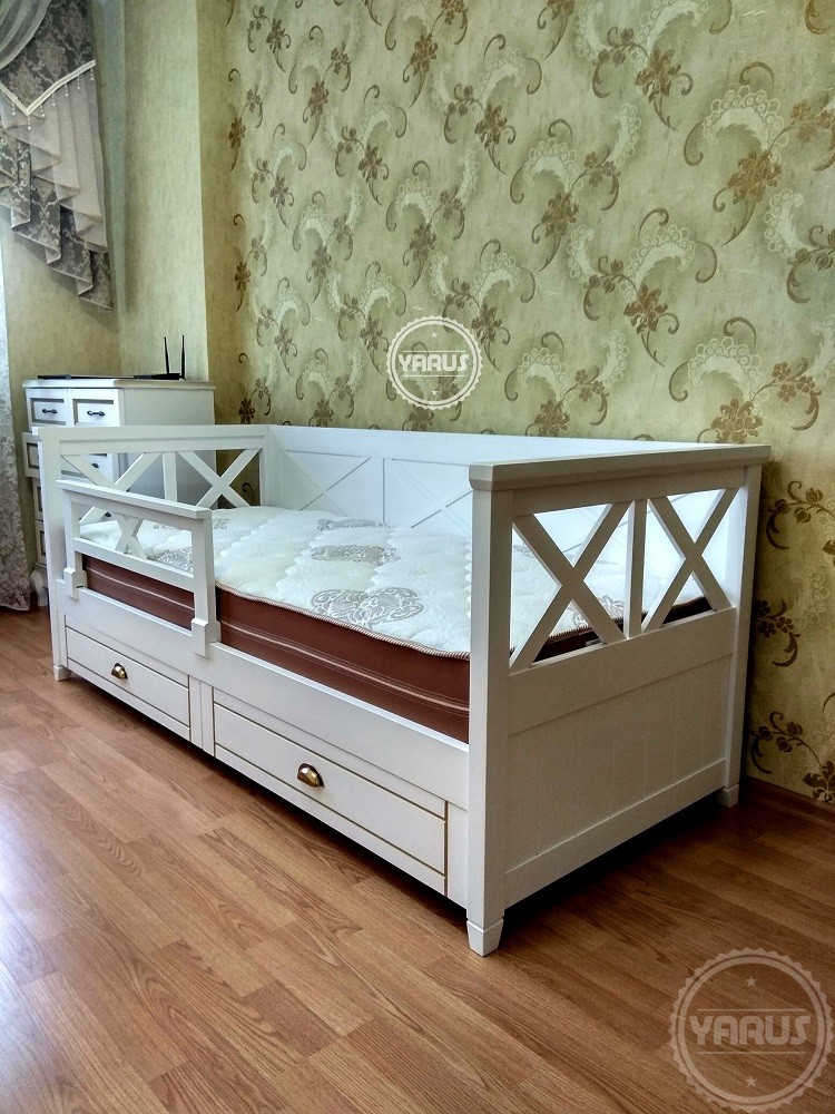 Односпальная кровать LeFrant X , белая Односпальная кровать LeFrant X , белая